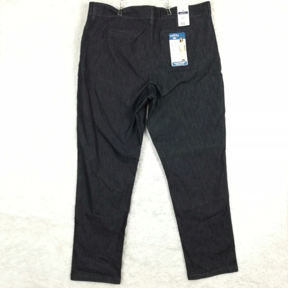 Riders Lee Womens Pants Plain Front Straight‎ Leg Fresno Denim Long Plus 20W New - Picture 2 of 11